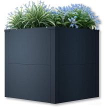 Bc-elec - Shwrb001 Maceta Elevada Cuadrada Para Huerto, De Acero Galvanizado Con Recubrimiento En Polvo, 50 X 50 X 50 Cm Antracita