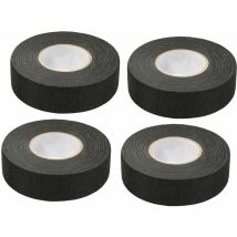 Pieces Of Black Automotive Adhesive Tape (1.5 Cm X 15 M) - Cloth Tape For Cars, High Temperature Resistant, For Automotive And Wiring Use