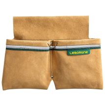 Bipoche Leborgne Croute De Cuir + Porte Tenaille + Bande Réfléchissante Batipro Bp050b Pour Maçons/coffreurs- 492050
