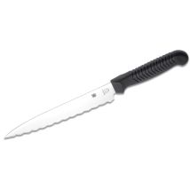 Ste-k04sbk Coltello Da Cucina De Lama Seghettata Spyderedge De Acciaio Mbs-26 De 16,5 Cm De Lungo Con Manico De Polipropilene De Colore Nero - 