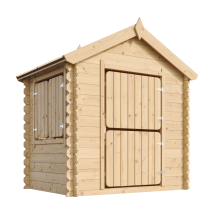 Wooden Playhouse For Kids Outdoor, 19 Mm Planks - Fun Wendy House Outdoor Play - Garden Play House For Kids H145 X 112 X 146 Cm / 1.1 M2 Timbela M516