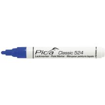 Pica Lackmarker 2-4mm Rundspitze Blau – Permanentmarker für Metall, Holz, Kunststoff, Glas – Schnell trocknend – 4260056153372