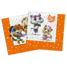 Tovaglioli 33x33 cm 44 Gatti – 20 pezzi – Carta di alta qualità – NICKELODEON