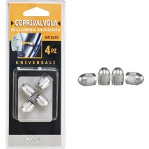 Accesorios Decorativos Para Coche Rhutten Aluminio Negro Gris 4 Unidades