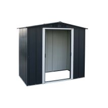 Metall Gerätehaus 202x113 cm – Gartenhaus aus pulverbeschichtetem Stahl – wartungsfrei, UV-beständig – inkl. Schiebetüren und Montageanleitung