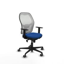 Piqueras Y Crespo - Jorquera Sincro Malla Blanca Similpiel Azul Brazos 1d Base Nailon Ruedas 65mm Engomada