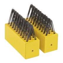 Wolf-Garten – Cepillos de reemplazo FB-ME Multi-Star – 2 cuerpos de madera con cerdas de acero para eliminar hierbas y musgo
