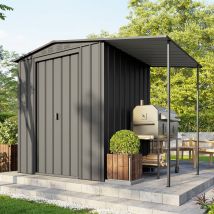 Globel Industries - Gerätehaus 'gartenmanager Dream 65', Anthrazit, 2,83 M², Inkl.schleppdach