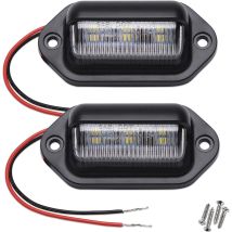 Luces Led Para Matrícula, 12 V-24 V Cc, Impermeables, 6 Smd, Luz Trasera Para Matrícula, Para Camiones, Suv, Remolques, Furgonetas, Autocaravanas, 