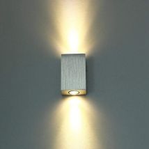 Led Wandlampe Innen Aussen Wandleuchte Weiß Modern Aluminium Up And Down Für Veranda Schlafzimmer Korridor Wohnzimmer Treppen Flur 2w Warmweiß