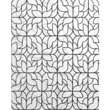 Edem - Grafik Tapete 85074br30 Tapete Leicht Strukturiert Mit Ornamenten Glänzend Weiß Hell-grau Schwarz Silber 5,33 M2