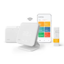 Kit Base – Termostato Smart Wireless V3+ – Termostato Wifi Digitale Per Caldaia + Sensore Di Temperatura + Supporto – Cronotermostato – Gestione Via 