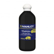 Bote 500ml Tempera Liquida Manley Negro Mnp18669