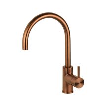 Pollini Acqua Design - Küchenspülenmischer Edelstahl Gebürsteter Kupfer-pvd-beschichtung Und Rundem, Verstellbarem Auslauf Pollini Nf0005r Pvd 