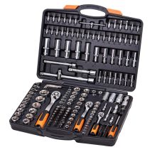Varan Motors - Vt13019 Maletin Herramientas De 171 Piezas, Carraca 1/2'', 3/8', 1/4'', Destornilladores, Allen, Bujias