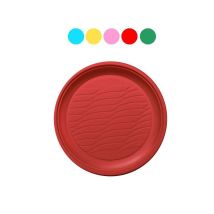 CFADDA – Assiette à Dessert Bioplastique Compostable Rouge – 20 pièces – 70°C max 2h, 90°C max 15min – Arts de la table