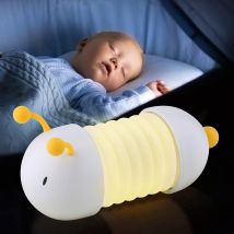 Kinder-nachtlicht, Led-raupen-kinderlampe, Faltbar Und Verstellbar, Tragbares Nachtlicht, Usb-ladegerät, Magnete Enthalten, Unisex – 30.000 
