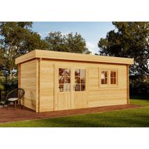 Abri De Jardin Spree-28 A Pinie Imprégné, 28 Mm Épaisseur Paroi 520 X 320 Cm