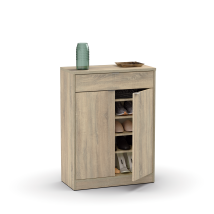 Mobimarket - Zapatero Recibidor Multiestancia Berlín Estilo Natural En Color Roble Cambrian Con 1 Cajón Y 4 Estantes 75x101x37 Cm