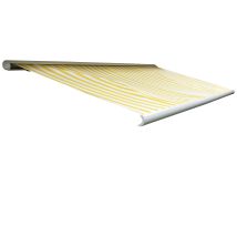 Elektrische Kassettenmarkise Hhg-432, Markise Vollkassette 4x3m Acryl Gelb/weiß