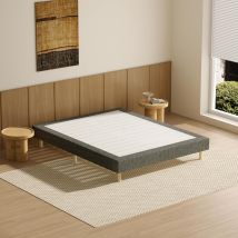 Dewinner Sommier Tapissier 120x190, 2x14 Lattes Avec 9 Pieds, Lit 120 X 190 Avec Sommier, Hauteur Du Cadre De Lit 29 Cm, Idéal Pour Chambre 
