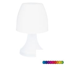 Jardideco - Lámpara Inálambrica De Sobremesa Led Blanca Con Cambio De Color Rgb H.27cm - Blanco