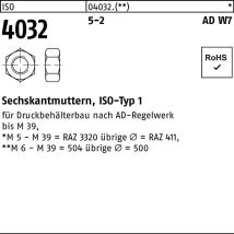 Sechskantmutter Iso 4032 M 6 5-2 Ad W7