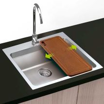 Tabla de Corte Desplazable 24 x 44 cm – Madera – Compatible con fregaderos Atenas, Berlín, Boston, Dublín, Madrid, Nueva York, Roma, Viena