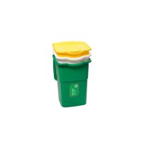 Pattumiera DEA HOME 3 scomparti 150 litri – 39x36x54 cm – Verde, Bianco, Giallo