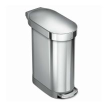 Simplehuman Pattumiere - Pattumiera Slim 45 L, Acciaio Inox Spazzolato Cw2044