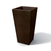 Moderner Blumentopf Rechteckig Aus Harz Mod. Egizio Liscio H 90 Bronze