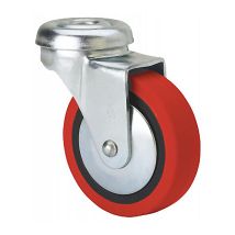 Tecnitem - Rueda 6990301z Pu 2-2570 , Rueda Semi-industrial 80110. Tipo De Eje: Cojinete Liso Rueda Semi Industrial Con Aro Inyectado En Polipropileno