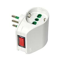 Fanton - 2p+e 10a Adaptador De Enchufe Con Interruptor Automático De Superficie 87310