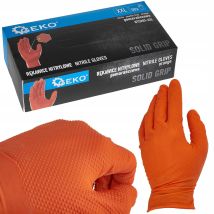 Gants En Nitrile À Prise Solide, Taille Xxl, Lot De 50, Couleur Orange Geko