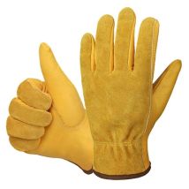 Guanti Da Lavoro In Pelle, 1 Paio, Resistenti All'acqua, Per Edilizia, Giardinaggio, Riparazione Auto, Disponibili Nella Taglia M Per Uomo E Donna.