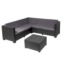 Set de Jardín Oasis Grafito – 8410474554794 – Durabilidad y diseño en plástico reciclado – Ideal para terrazas y jardines