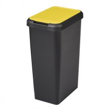 Tontarelli Touch&lift Abfalleimer 45 Liter Einheit Schwarz Mit Gelbem Deckel
