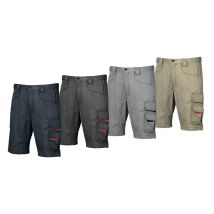 U-Power Arbeitsshorts Party Schwarz 46 – 60% Baumwolle, 40% Polyester, 245 g/m² – Multifunktionale Taschen – Ideal für handwerkliche Tätigkeiten