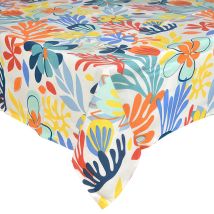 Brandani Tahiti Tovaglia Cotone 6 Posti Fiori Multicolor 140x180 Cm