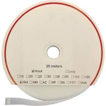 Fastech T0102000000325 Nastro A Strappo Per Incollaggio Colla A Caldo Parte Rigida (l X L) 25000 Mm X 20 Mm Bianco 25