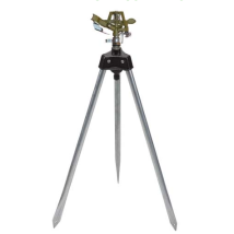 Aspersor metálico de intermitencia con trípode – Altura 60 cm – Rosca macho 1/2” – Racorería reducción a 1/2”