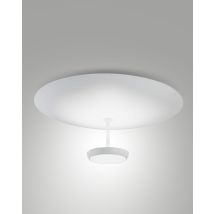 Plafoniera Led Yuko 40w 3200lm - Bianco, Struttura In Metallo E Metacrilato, Dimmerabile A Step, Luce Calda 3000k, Ip20 - Yuko