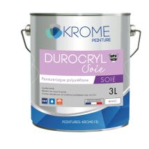 Krome Durocryl Soie Laque Acrylique Polyuréthane - Intérieur Et Extérieur Couleur: Blanc - Conditionnement: 3l