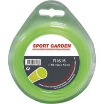 Hilo de Nylon Redondo 3mm x 50m – Copolímero de nylon de alta durabilidad – Verde fluorescente – Ideal para desbrozadoras