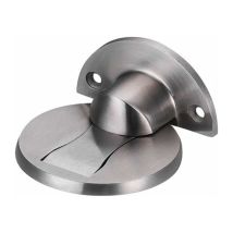 Litzee - 304 Stainless Steel Magnetic Doorstop, Home Hotel Restaurant Desk Door Holder Door Stop - Brushed Silver