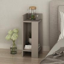 Table De Chevet À Gauche Elos Mokka Mélamine 25x60x27 Cm