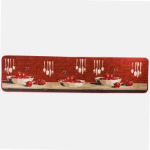 Innentepich mit Tomatenmuster 50 x 250 cm Rot