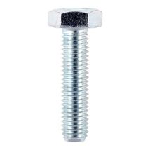 Timco - M10 X 50mm Hexagon Head Tensile Zinc Set Screw Grade 8.8 - 100