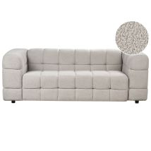 Beliani – Mulloola Grey Boucle 3-Seater Sofa – Modern Design, Durable Fabric, Comfortable Seating – 100% Polyester