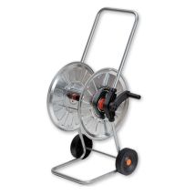 AGRATI Metall Schlauchwagen 60m 1/2" silber – Wickelkapazität 60m – Material verzinkter Stahl – Abmessungen 48 x 43 x 88 cm